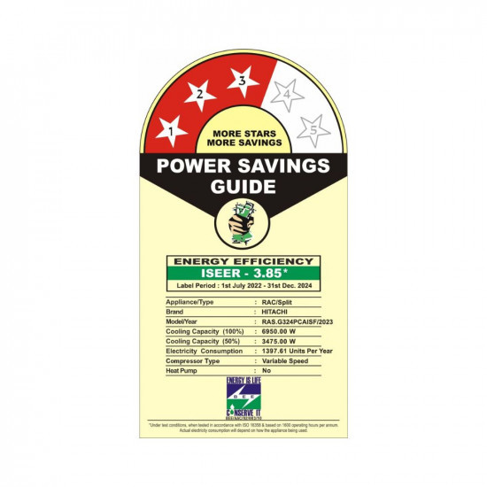 Hitachi 2 Ton Class 3 Star ice Clean Xpandable Plus Inverter Split AC 100 Copper Dust Filter 2023 Model iZen 3400FXL R32-RASG324PCAISF Dual Gold