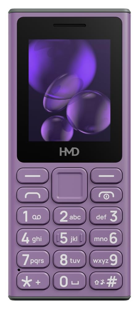 HMD 105 Keypad Phone with Built-in UPI App Phone Talker Long-Lasting Battery Wireless FM Radio Purple