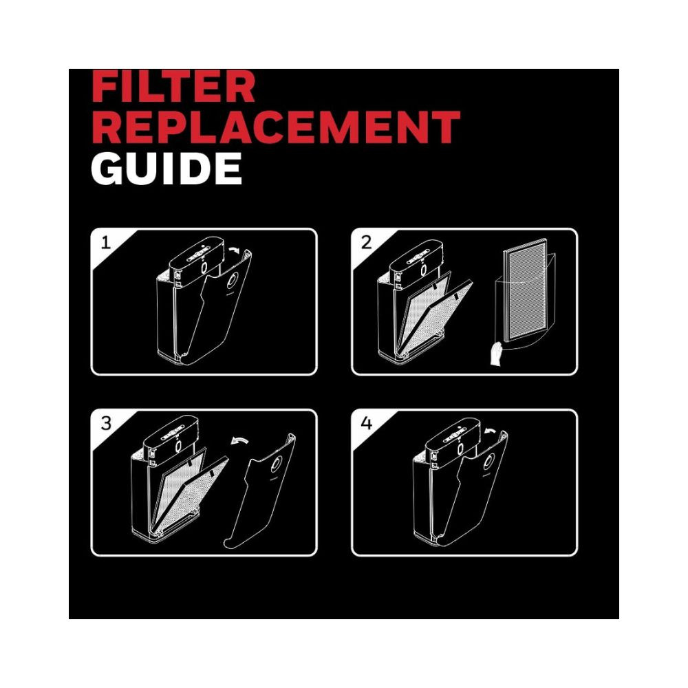 Honeywell Air Touch V3 Compound Pre-Filter with HEPA H13 Removes 9999 Allergens Pollutants PM25 Dust Fibres and Pollens