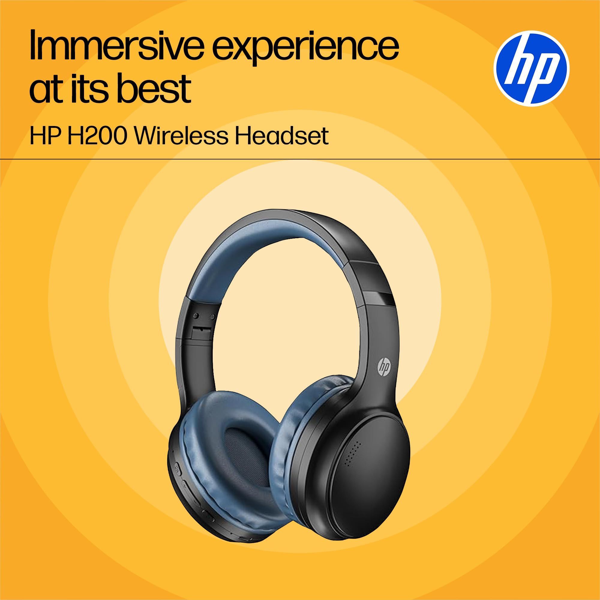 HP H200 On Ear Wireless Headset Black