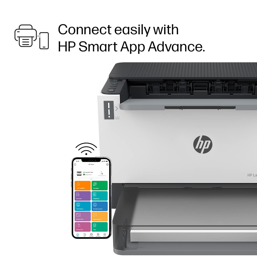HP Laserjet Tank 1020w Printer Wireless Print Hi-Speed USB 20 Bluetooth LE Up to 22 ppm 150-sheet Input Tray