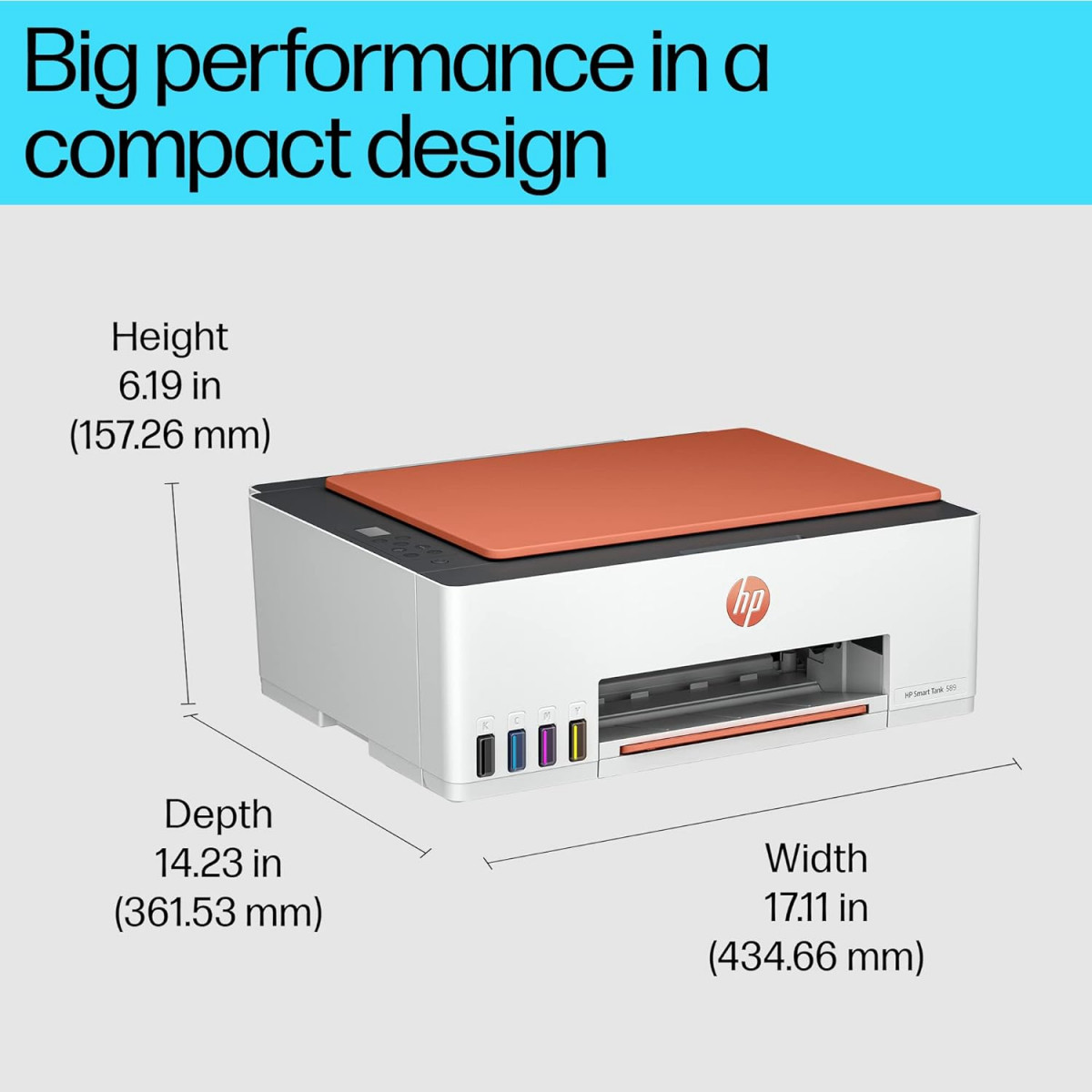 HP Smart Tank 589 AIO WiFi Colour Printer Upto 6000 Black 6000 Colour Pages Included in The Box