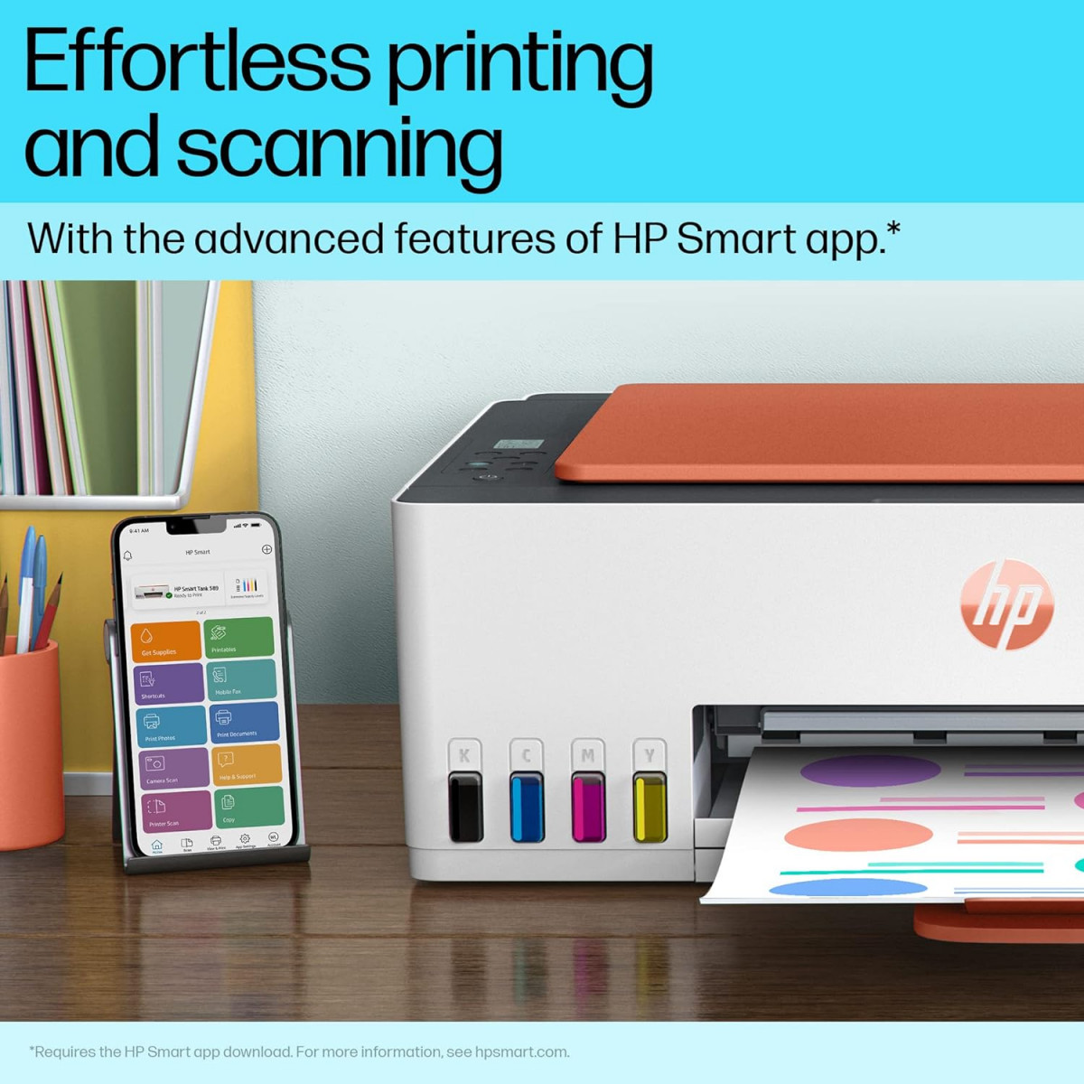 HP Smart Tank 589 AIO WiFi Colour Printer Upto 6000 Black 6000 Colour Pages Included in The Box