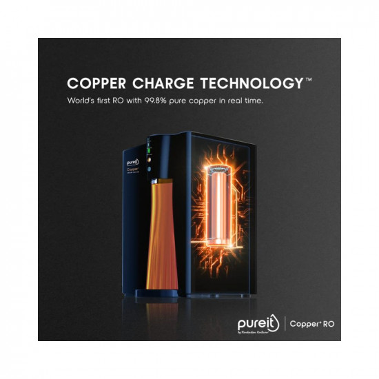 HUL Pureit Copper Mineral RO UV MF 7 stage Table top Wall Mountable Black Copper 8 litres Water Purifier
