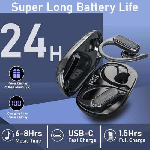 HUMBLE Bluetooth Earbuds with Touch Functionality 24 Hours Playtime Noise Cancellation Touch Controls Long Battery Life and Integrated Voice Assistant Features for Effortless Connectivity Black
