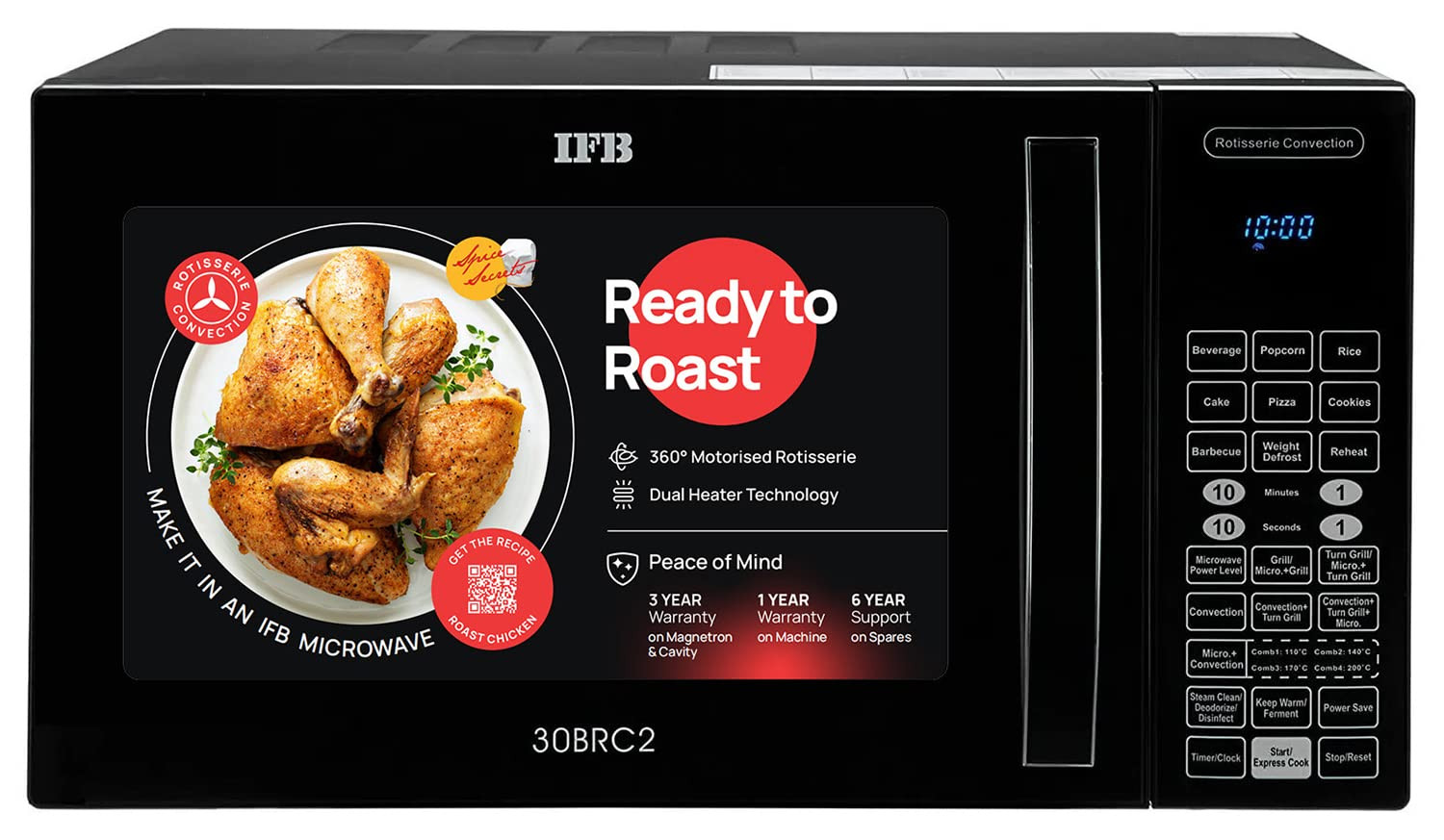 IFB 30 L Convection Microwave Oven 30BRC2 Black Standard