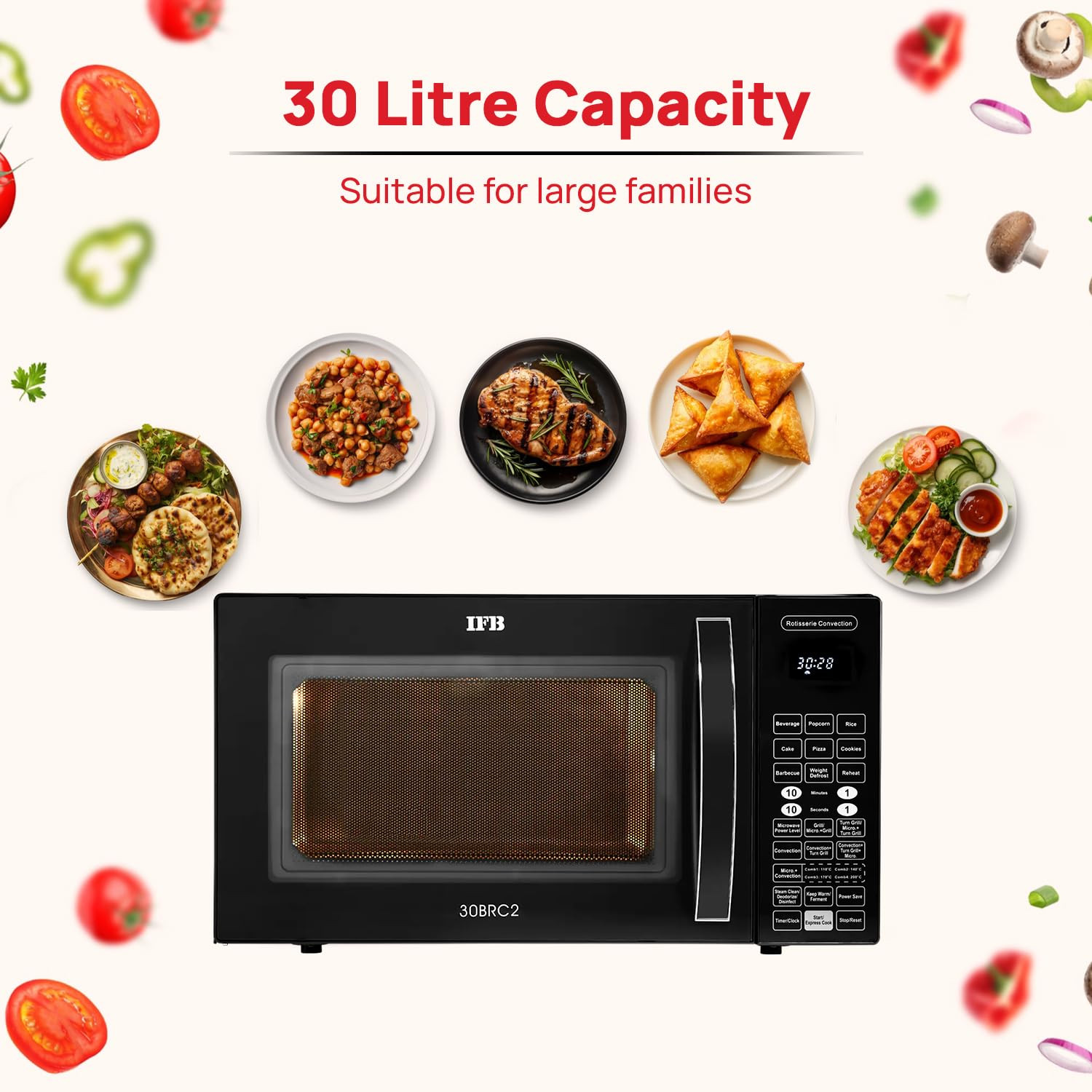IFB 30 L Convection Microwave Oven 30BRC2 Black Standard