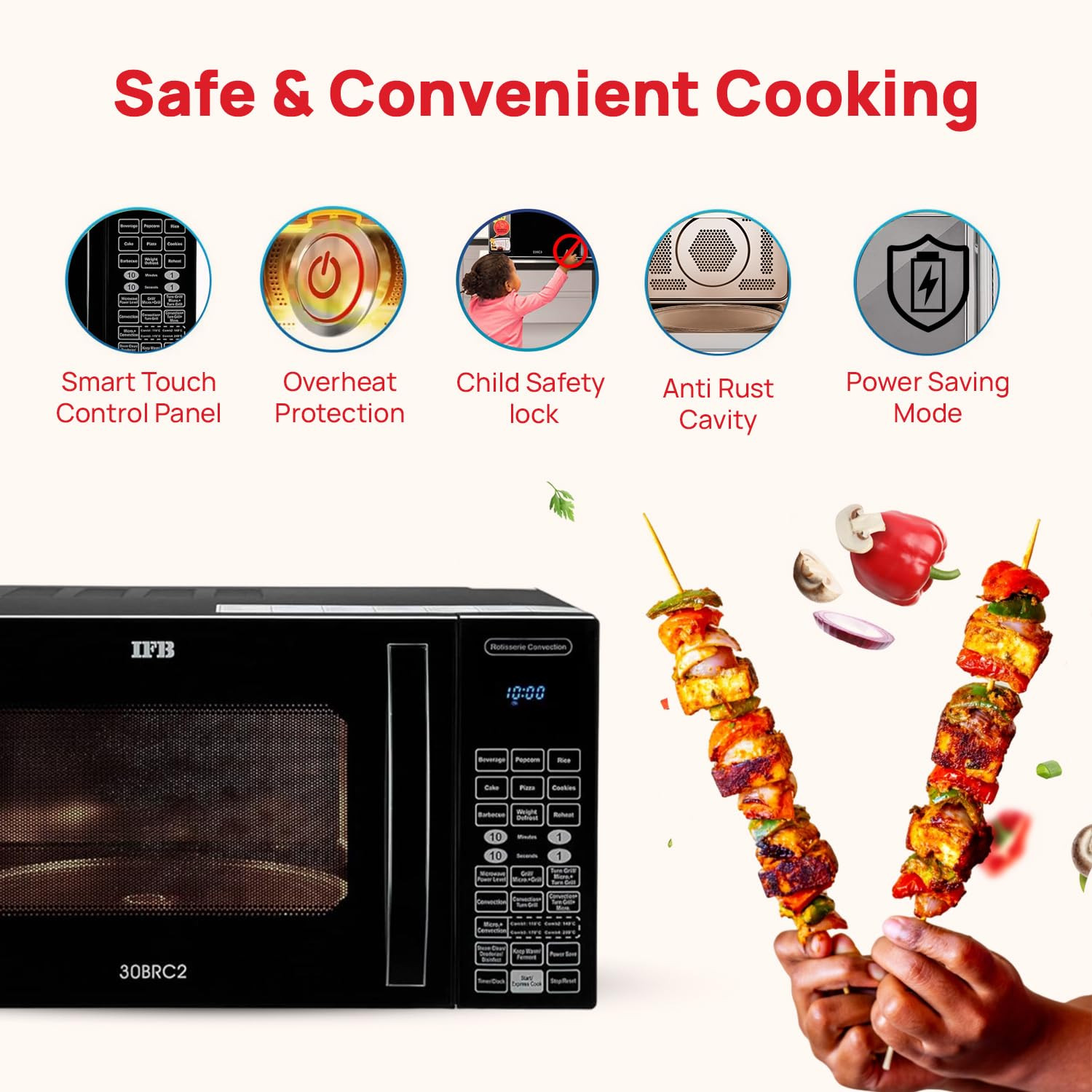 IFB 30 L Convection Microwave Oven 30BRC2 Black Standard