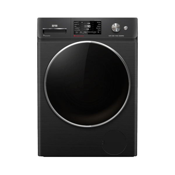 Image of IFB 7 kg Fully Automatic Front Loading Washing Machine With Powered By AI,9 Swirl, 2X Power Steam,Refresh, (Black Hairline Finish, ELITE BXN 7012HK In-built Heater), 4 years Comprehensive Warranty