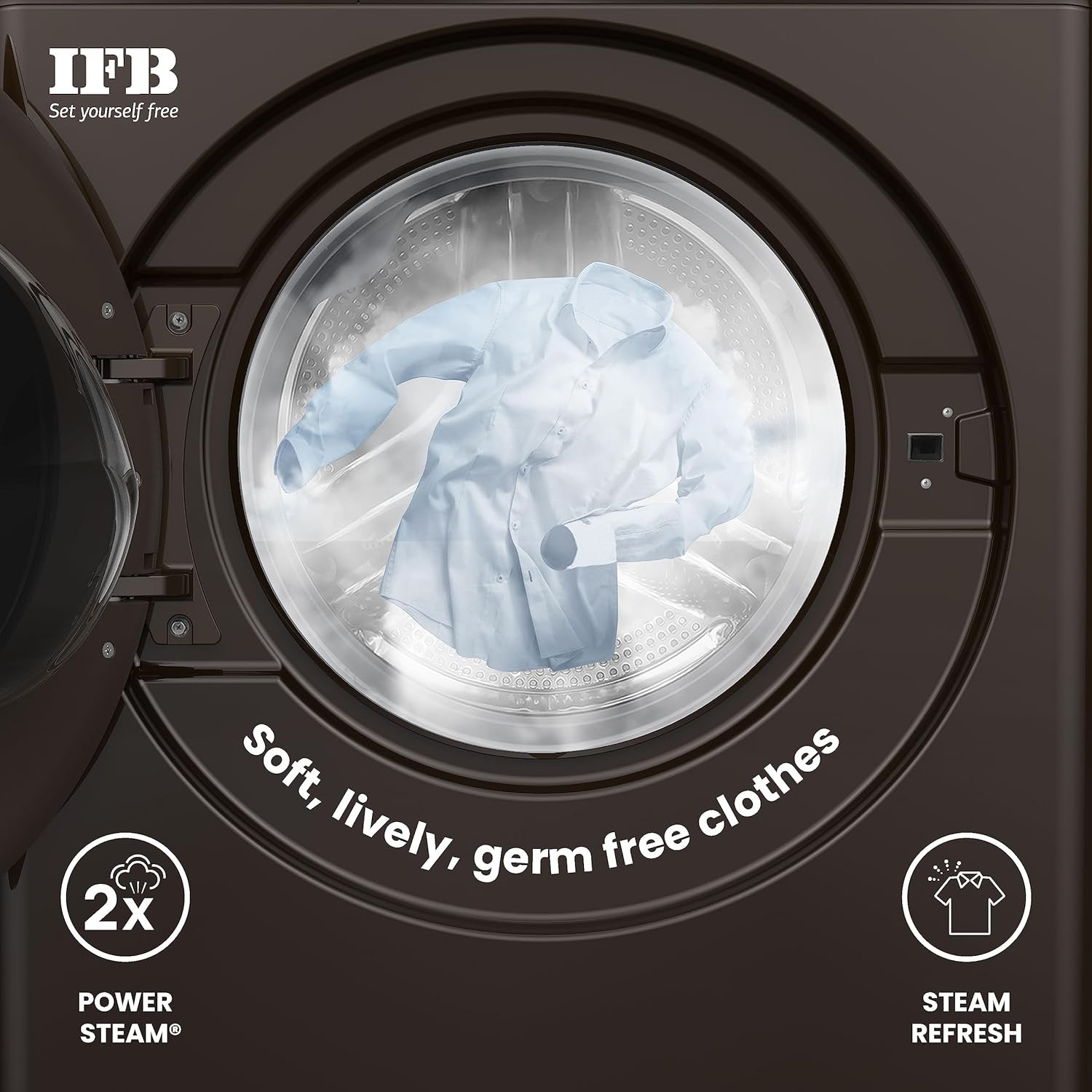 IFB 8 Kg 5 Star AI Eco Inverter Fully Automatic Smart Front Load Washing MachinesSENATOR PLUS MXC 8014 2023 Model Mocha 3D Wash Technology 4 Years Comprehensive Warranty
