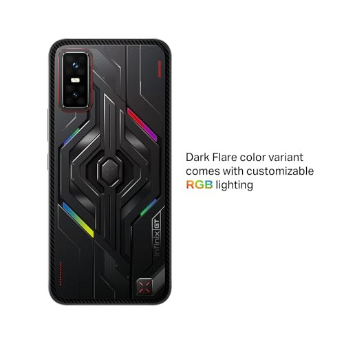 Infinix GT 30 Pro 5G Dark Flare 8GB RAM 256GB Storage  MediaTek D8350 Ultimate  120FPS BGMI Gaming  Gaming Triggers  15 Million AnTuTu AI
