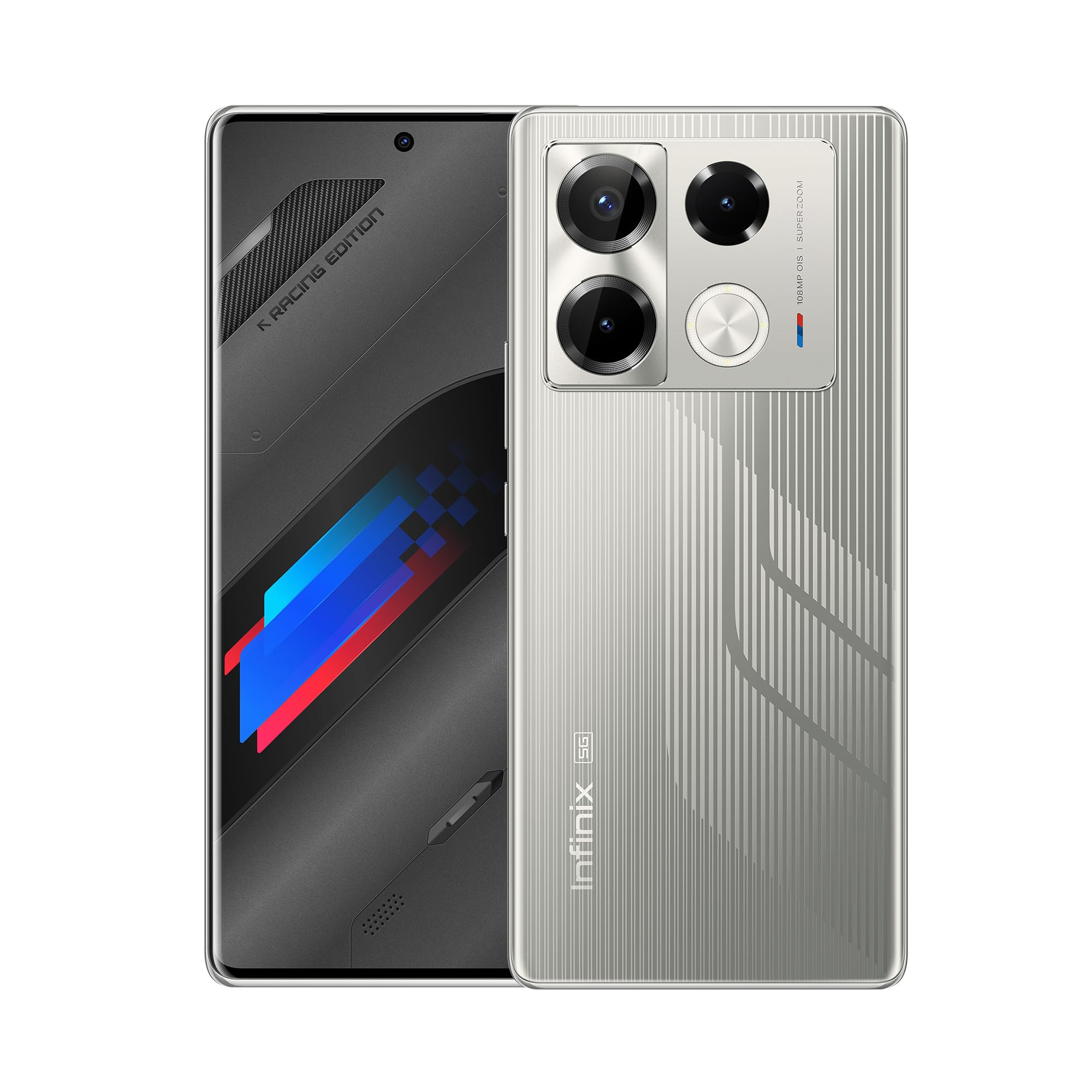 Infinix Note 40 Pro 5G Racing Grey 8GB RAM 256GB Storage  3D Curved AMOLED 120Hz Display  108MP OIS Triple Camera  Wireless Charging  Upto 16GB RAM with 256GB Storage