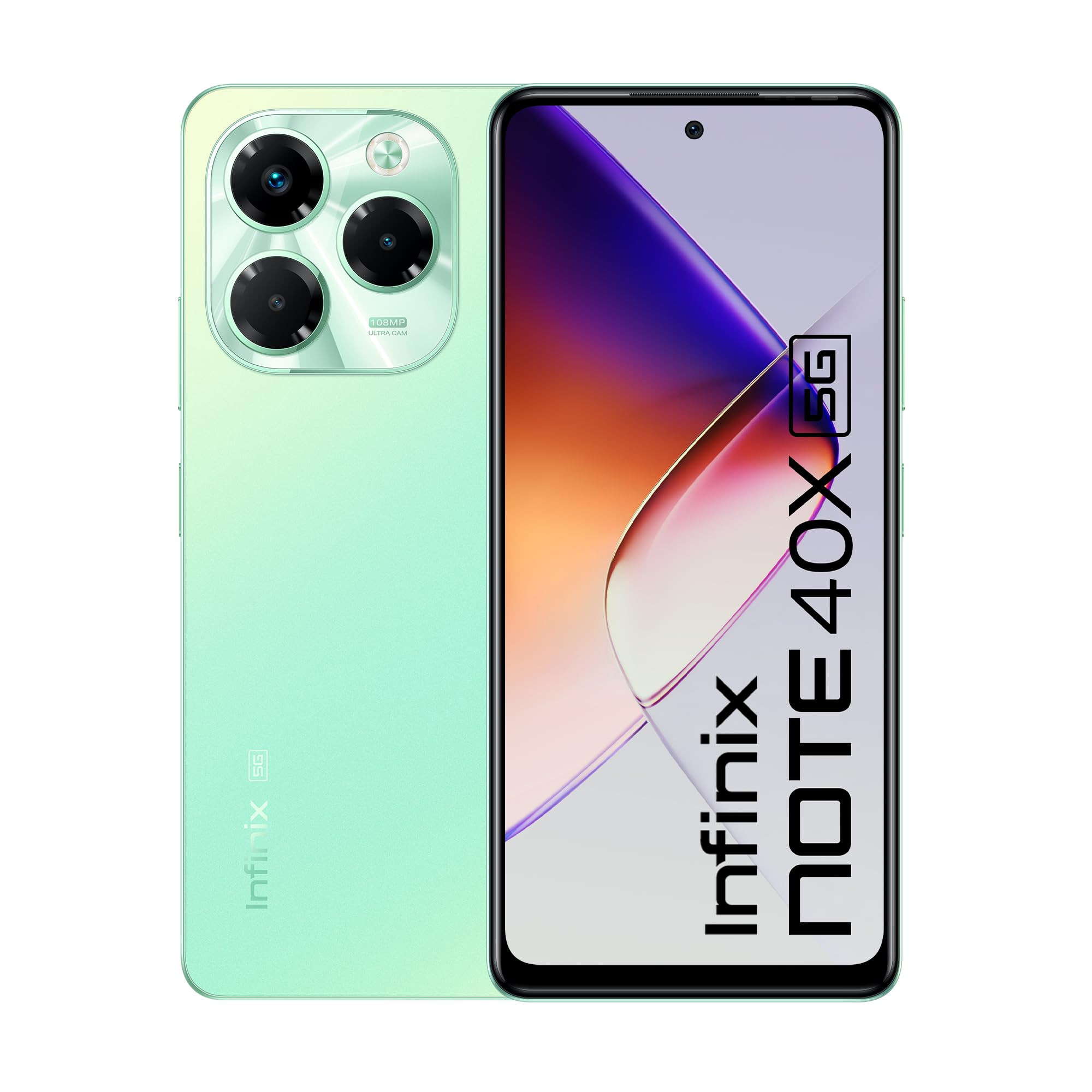 Infinix Note 40X 5G Lime Green 8GB RAM 256GB Storage  120Hz Punch Hole Display  108MP Triple AI Camera  5000mAh Battery with FastCharge