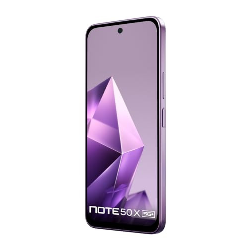 Infinix Note 50x 5G Enchanted Purple 8GB RAM 128GB Storage MediaTek D7300 Ultimate 90FPS BGMI Gaming 5500mAH Battery with 45W FastCharge 650K AnTuTu AI