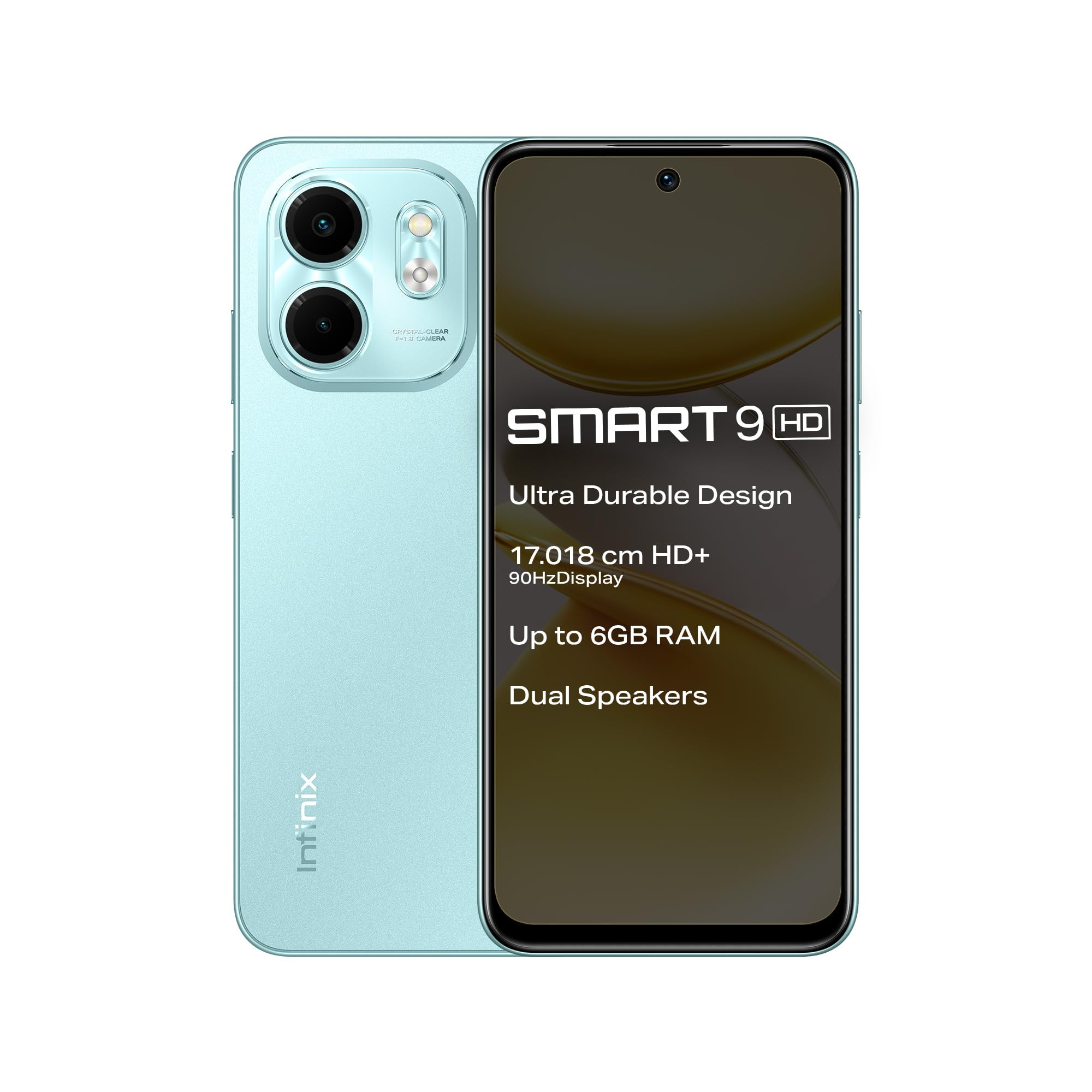 Infinix Smart 9 HD Mint Green 3GB RAM 64GB Storage  250K Drop Tests  90Hz Punch Hole Display  5000mAh Battery