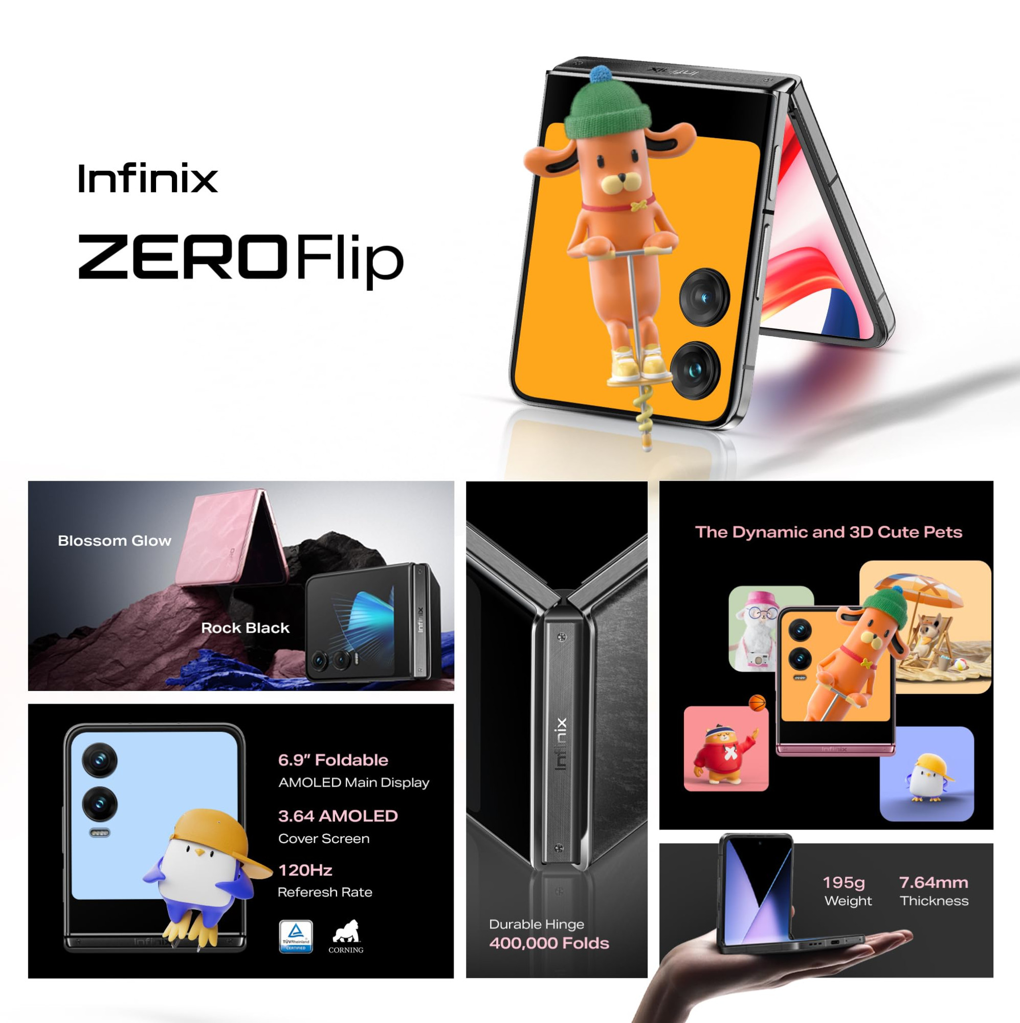 Infinix Zero Flip 5G Blossom Glow 512 GB 8 GB RAM