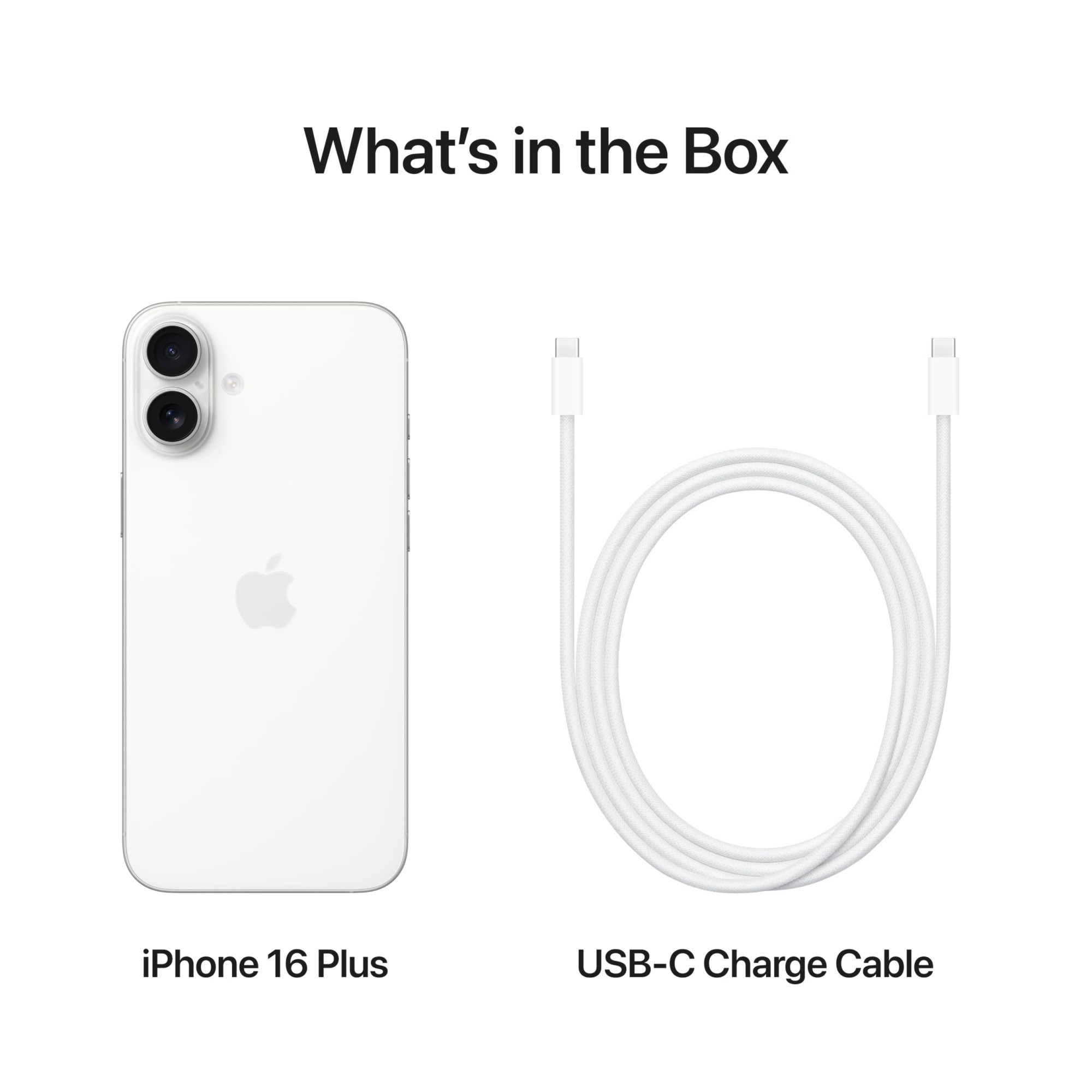 iPhone 16 Plus 128 GB 5G Mobile Phone with Camera Control A18 Chip and a Big Boost in Battery Life Works with AirPods White