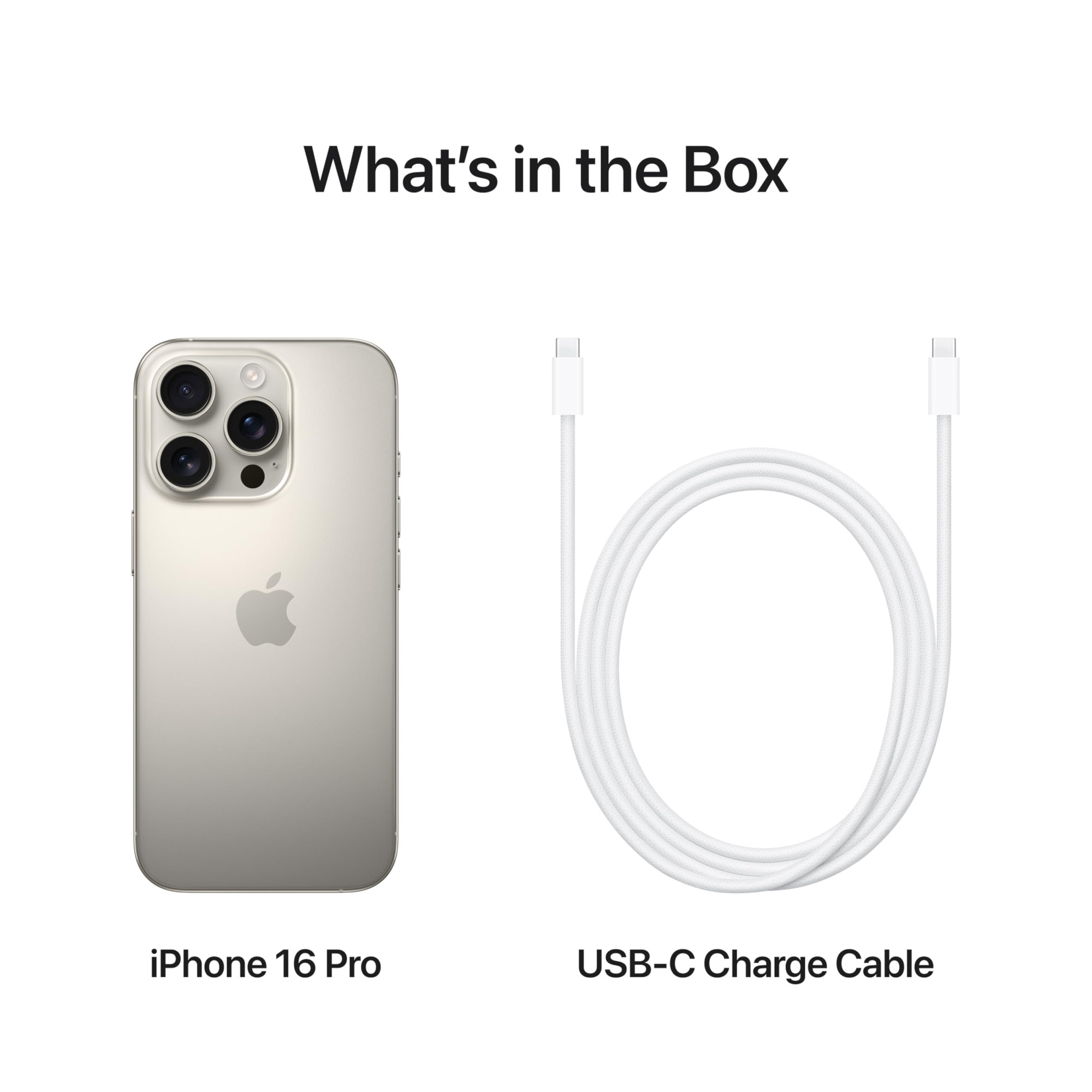 iPhone 16 Pro 128 GB 5G Mobile Phone with Camera Control 4K 120 fps Dolby Vision and a Huge Leap in Battery Life Works with AirPods Natural Titanium