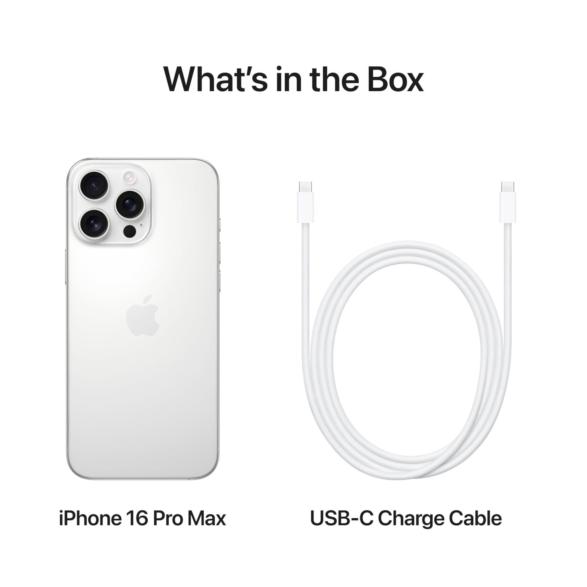 iPhone 16 Pro Max 1 TB 5G Mobile Phone with Camera Control 4K 120 fps Dolby Vision and a Huge Leap in Battery Life Works with AirPods White Titanium