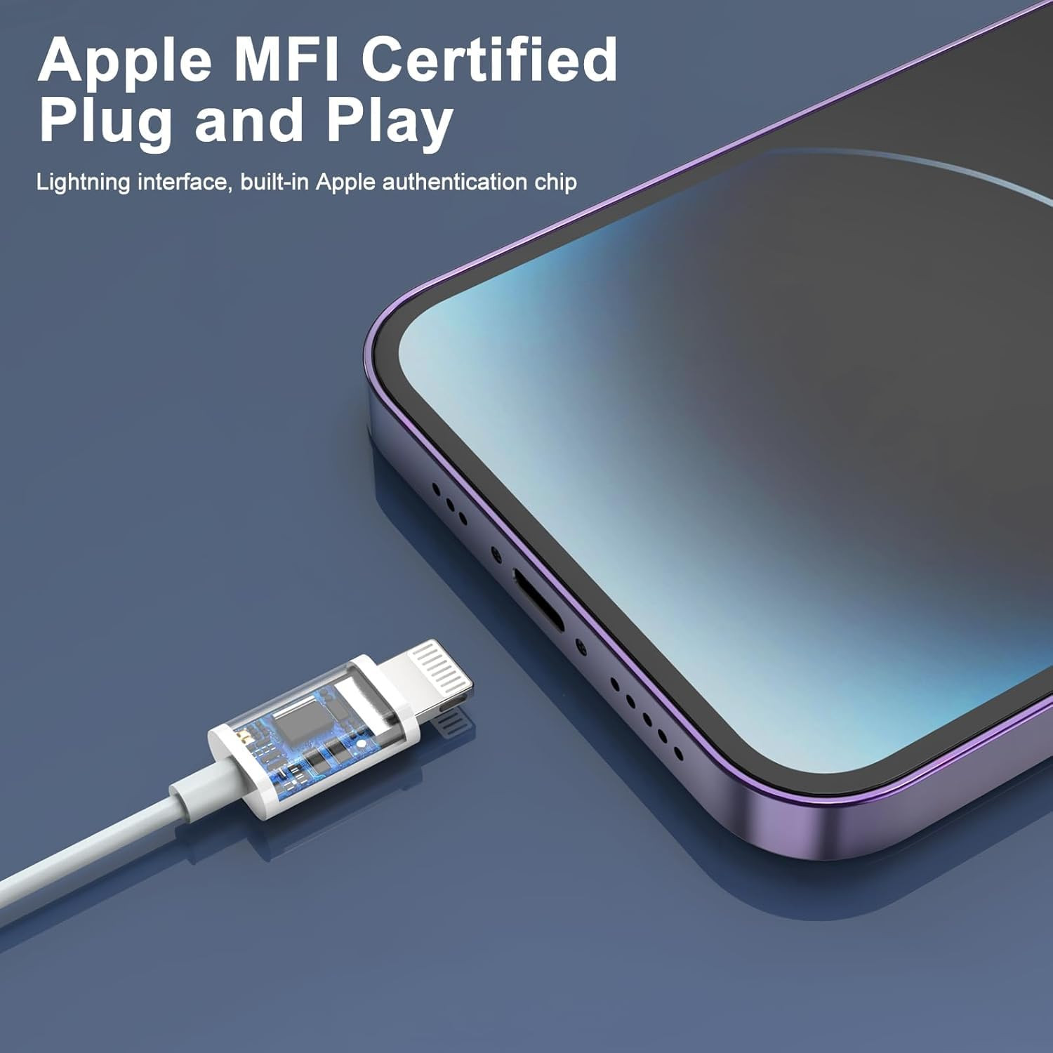 iPhone Earphones Wired Apple MFi Certified Lightning Connector with Mic Volume iPhone 14131211XR78