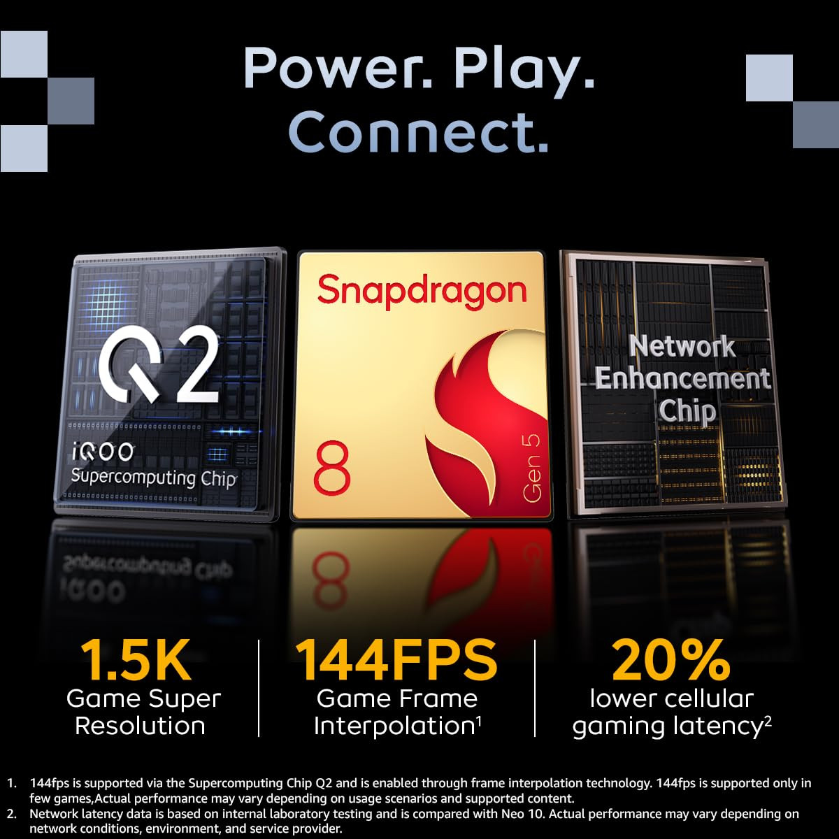 iQOO 15R Dark Knight 8GB RAM 256GB Storage Snapdragon 8 Gen 5 Processor Indias Slimmest Smartphone in 7600mAh Battery Segments Most Stable 144FPS Gaming