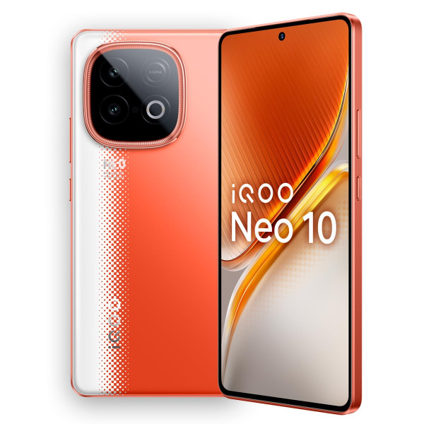 Image of iQOO Neo 10 (Inferno Red, 8GB RAM, 256GB Storage) | Snapdragon 8s Gen 4 Processor &amp; SuperComputing Chip Q1 | 7000 mAh Battery | Segment’s Highest 144 FPS Gaming Smartphone