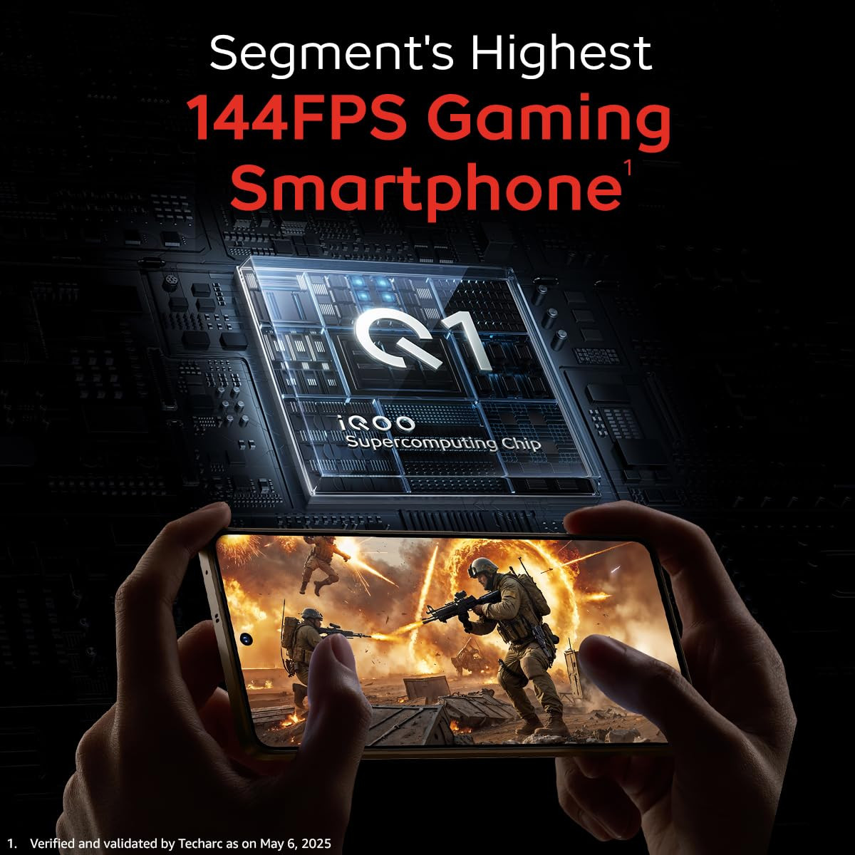 iQOO Neo 10 Inferno Red 8GB RAM 256GB Storage Snapdragon 8s Gen 4 Processor SuperComputing Chip Q1 7000 mAh Battery Segments Highest 144 FPS Gaming Smartphone