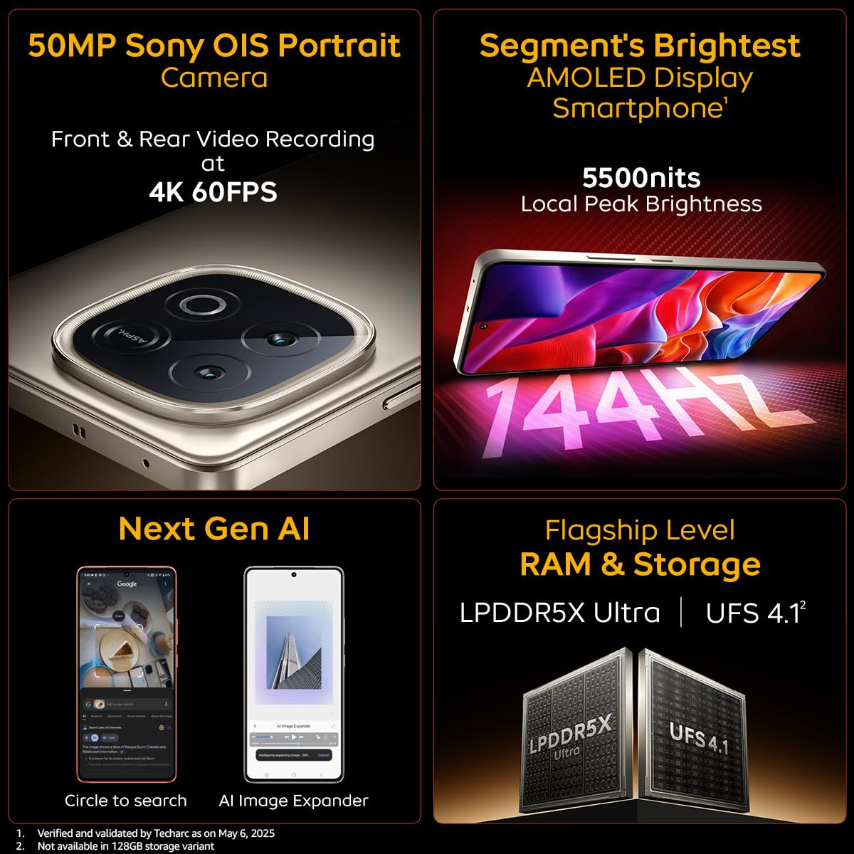 iQOO Neo 10 Titanium Chrome 12GB RAM 256GB Storage Snapdragon 8s Gen 4 Processor SuperComputing Chip Q1 7000 mAh Battery Segments Highest 144 FPS Gaming Smartphone