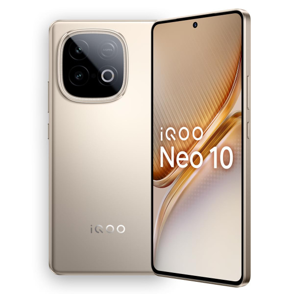 Image of iQOO Neo 10 (Titanium Chrome, 8GB RAM, 256GB Storage) | Snapdragon 8s Gen 4 Processor &amp; SuperComputing Chip Q1 | 7000 mAh Battery | Segment’s Highest 144 FPS Gaming Smartphone