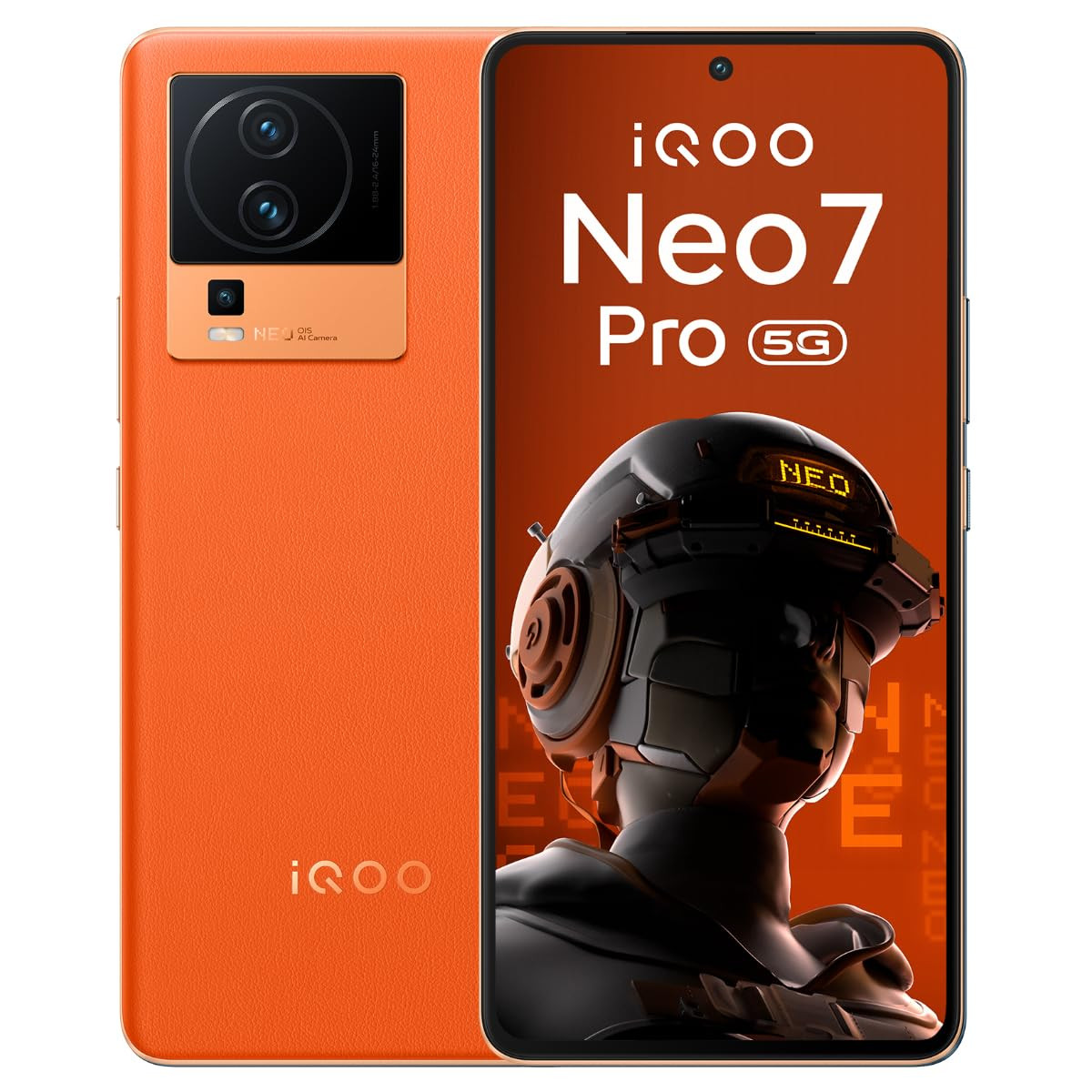 iQOO Neo 7 Pro 5G Fearless Flame 8Gb Ram 128Gb Storage Snapdragon 8 Gen 1 Independent Gaming Chip Flagship 50Mp Ois Camera Premium Leather Design Orange