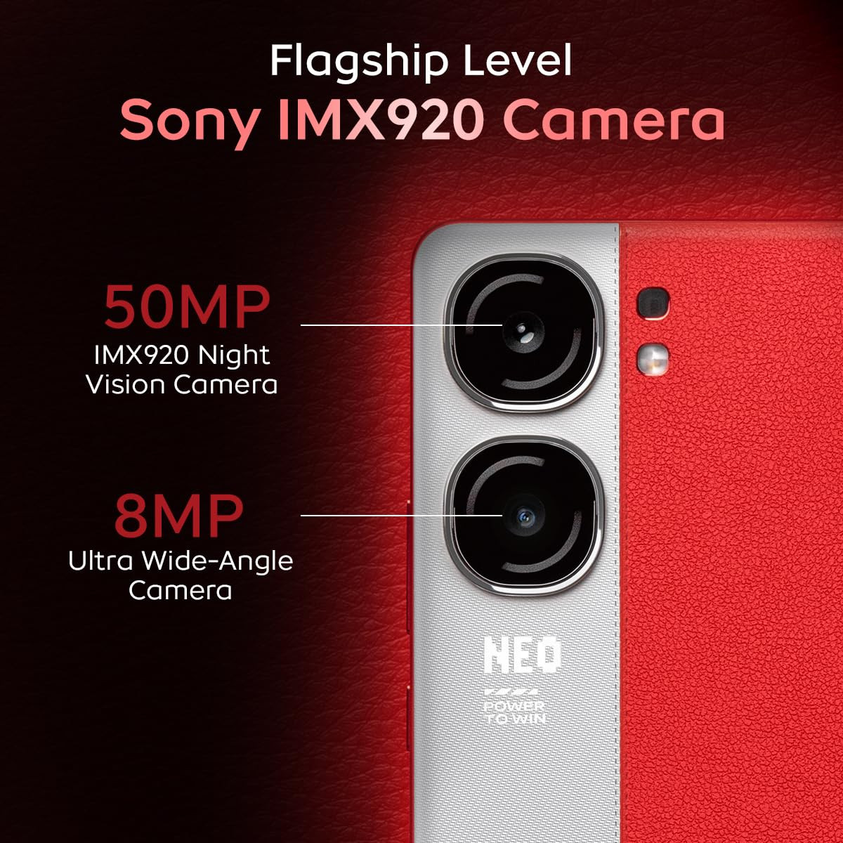 iQOO Neo9 Pro 5G Fiery Red 8GB RAM 128GB Storage Snapdragon 8 Gen 2 Processor Supercomputing Chip Q1 Flagship Level Sony IMX920 Camera