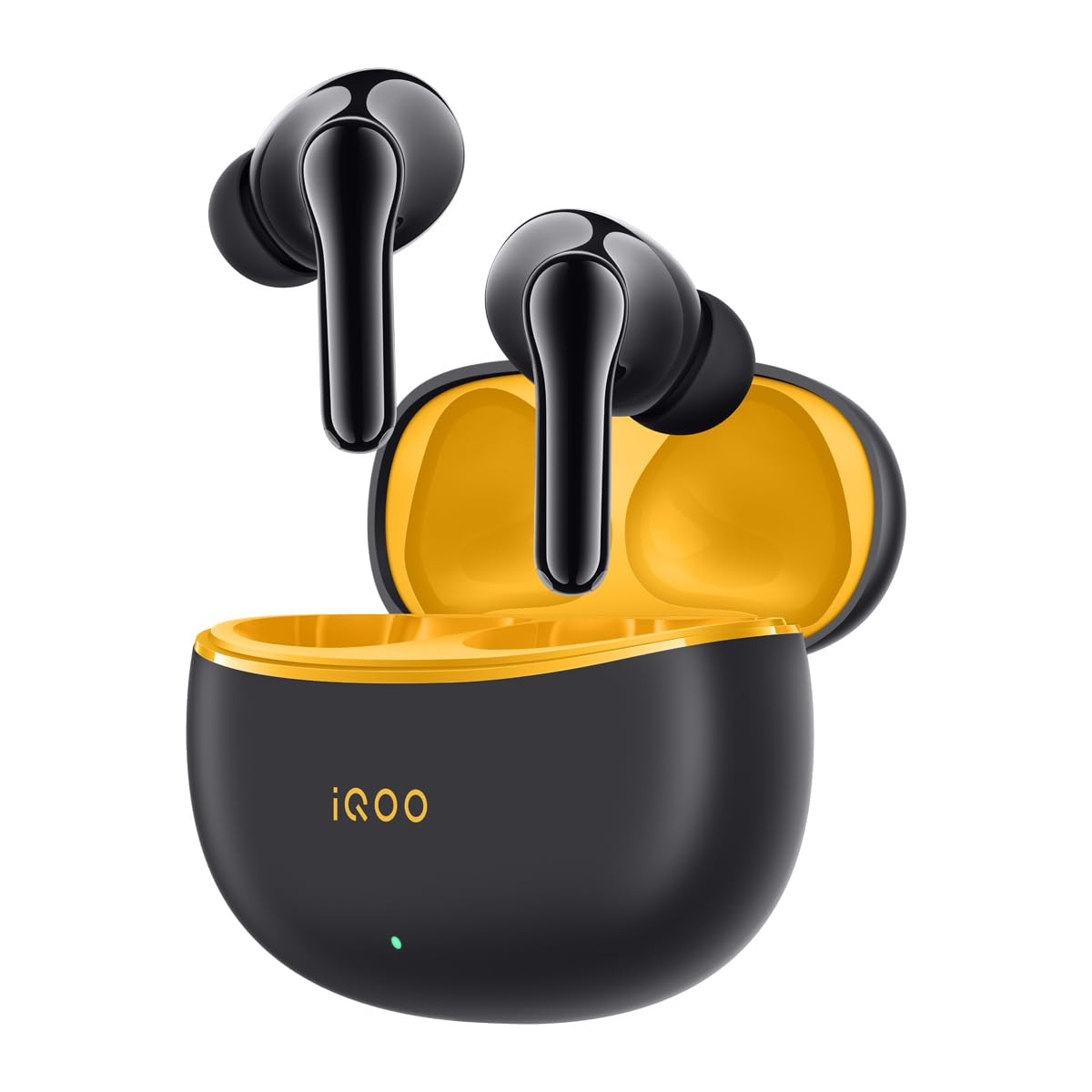 iQOO TWS 1e in-Ear Earbuds with Mic Upto 30dB Active Noise Cancellation Fast Charging which Takes 10 mins for 3 Hours Playtime with Upto 42 hrs Playback time Flame Yellow