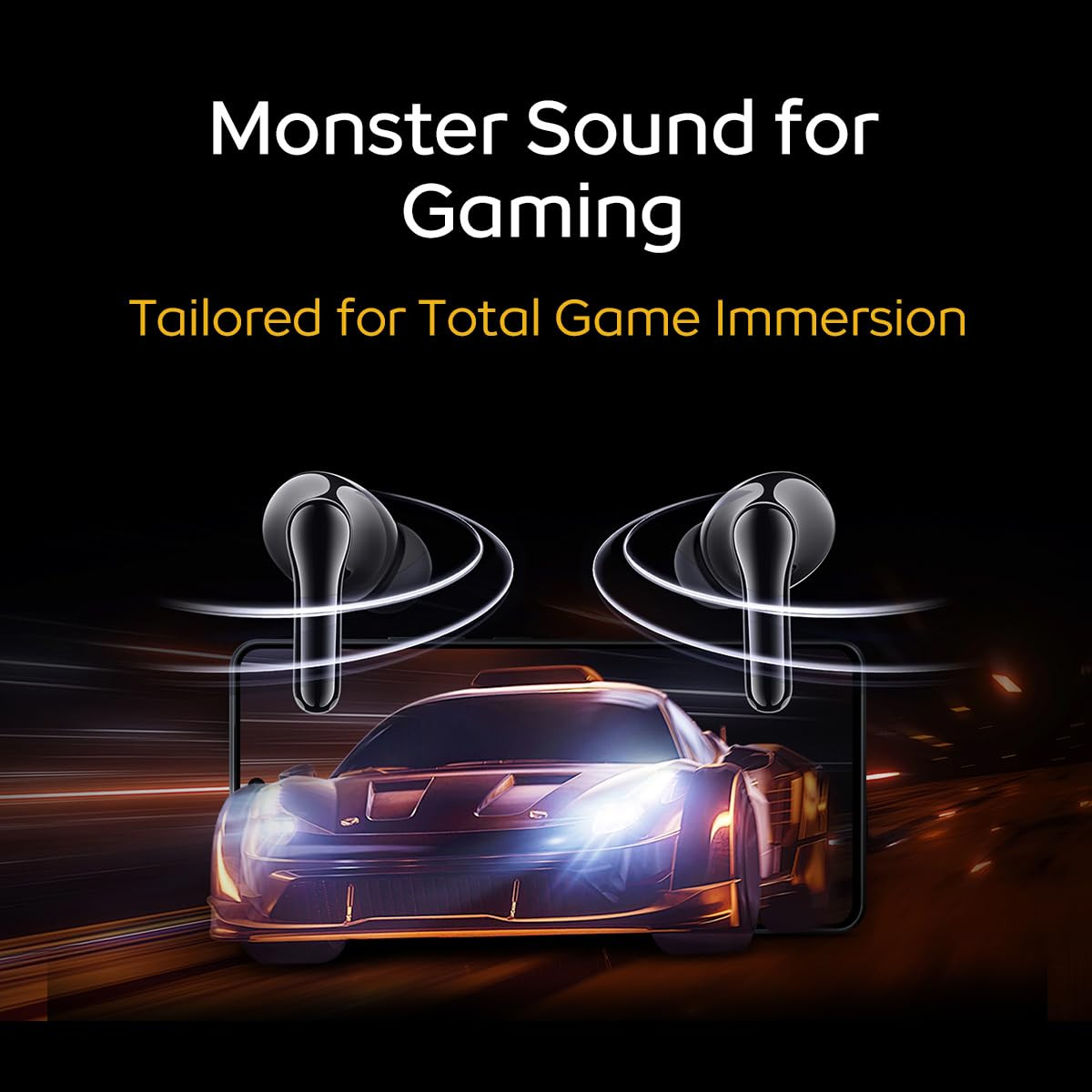 iQOO TWS 1e in-Ear Earbuds with Mic Upto 30dB Active Noise Cancellation Fast Charging which Takes 10 mins for 3 Hours Playtime with Upto 42 hrs Playback time Flame Yellow