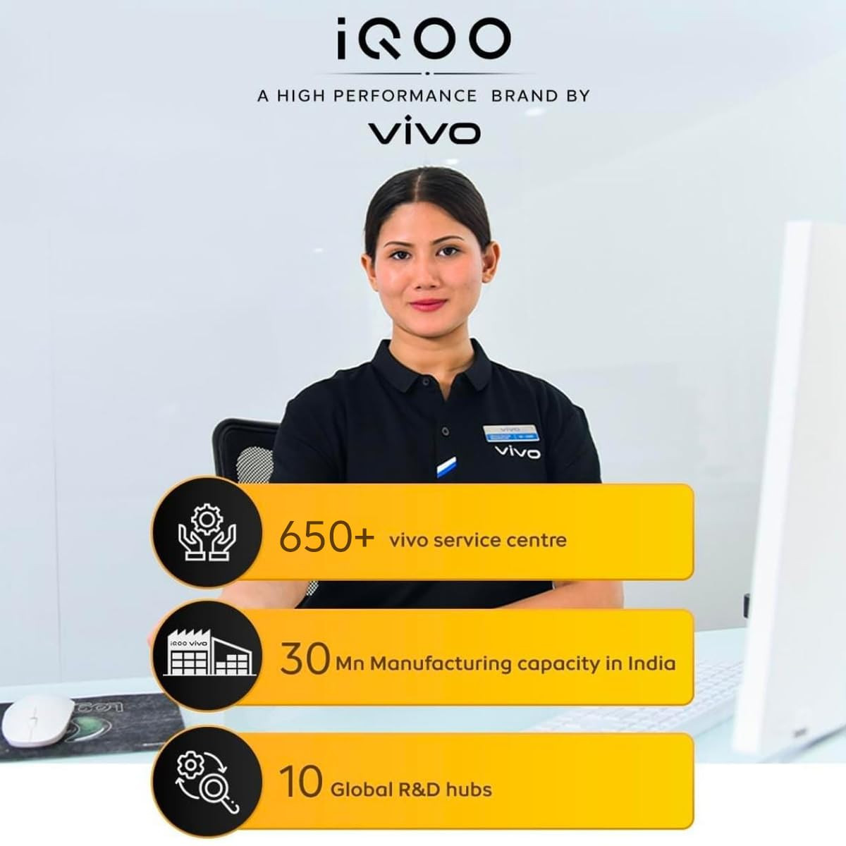 iQOO Z10 5G Silver 8GB RAM 128GB Stroage Indias Biggest Ever 7300 mAh Battery Snapdragon 7s Gen 3 Processor Brightest Quad Curved AMOLED Display in The Segment