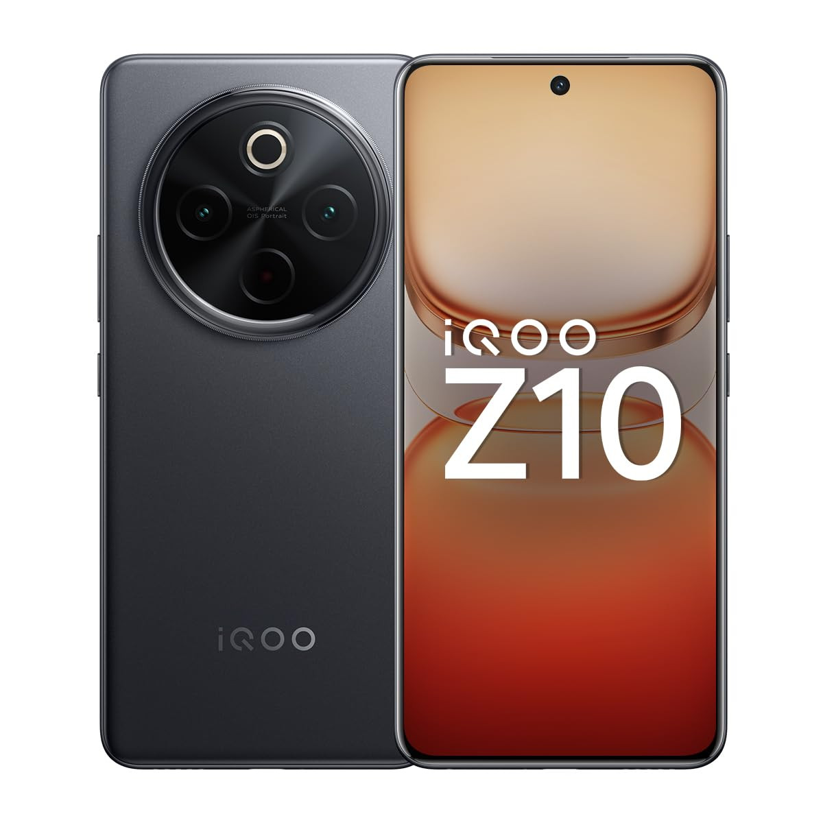 iQOO Z10 5G Stellar Black 12GB RAM 256GB Storage  Indias Biggest Ever 7300 mAh Battery  Snapdragon 7s Gen 3 Processor  Brightest Quad Curved AMOLED Display in The Segment