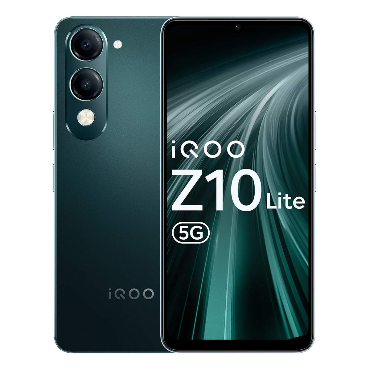 iQOO Z10 Lite 5G Cyber Green 6GB RAM 128GB Storage 6000 mAh Battery Dimensity 6300 5G Processor with 433K AnTuTu Score IP64 Rated Military Grade Shock-Resistance