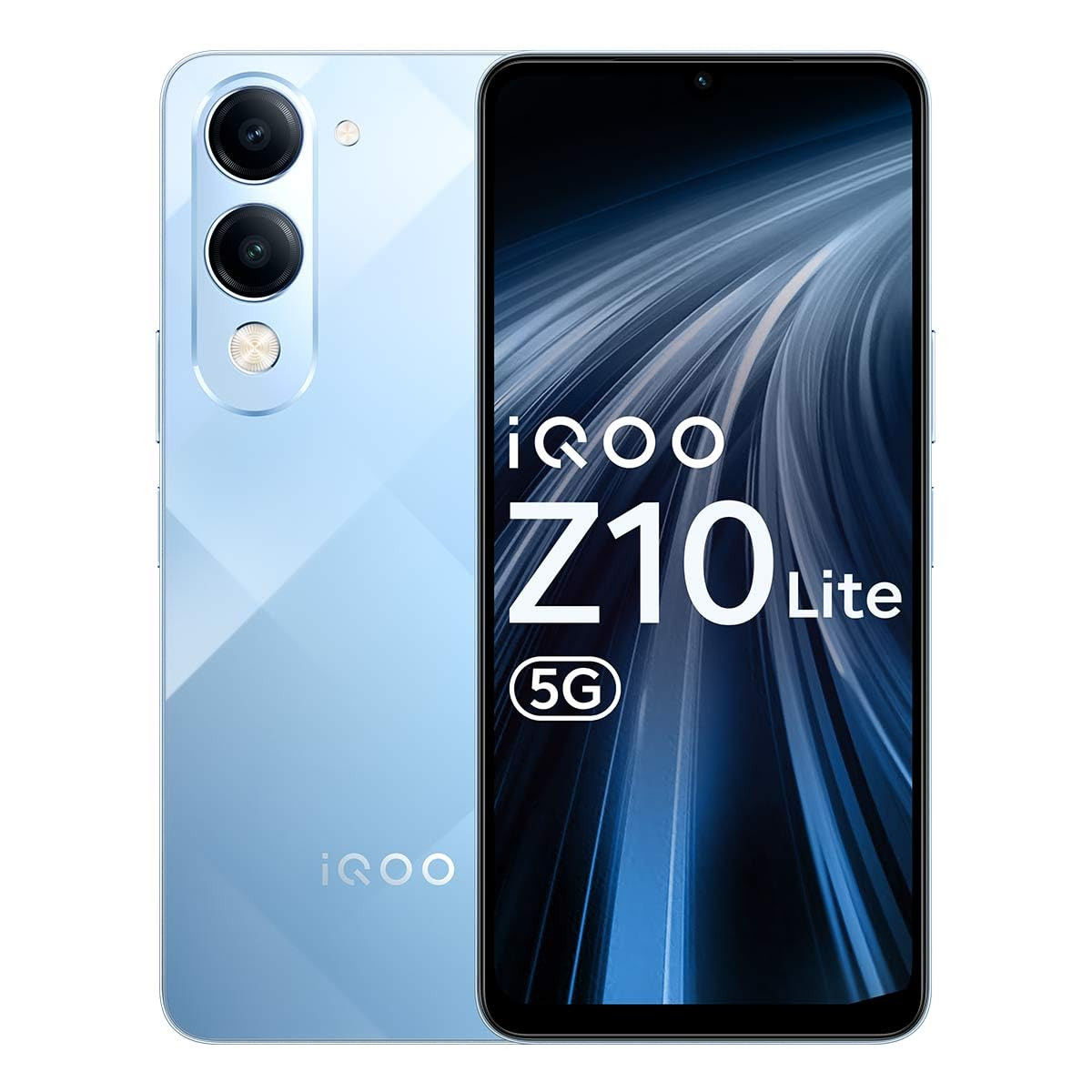 iQOO Z10 Lite 5G Titanium Blue 4GB RAM 128GB Storage  6000 mAh Battery  Dimensity 6300 5G Processor with 433K AnTuTu Score  IP64 Rated  Military Grade Shock-Resistance
