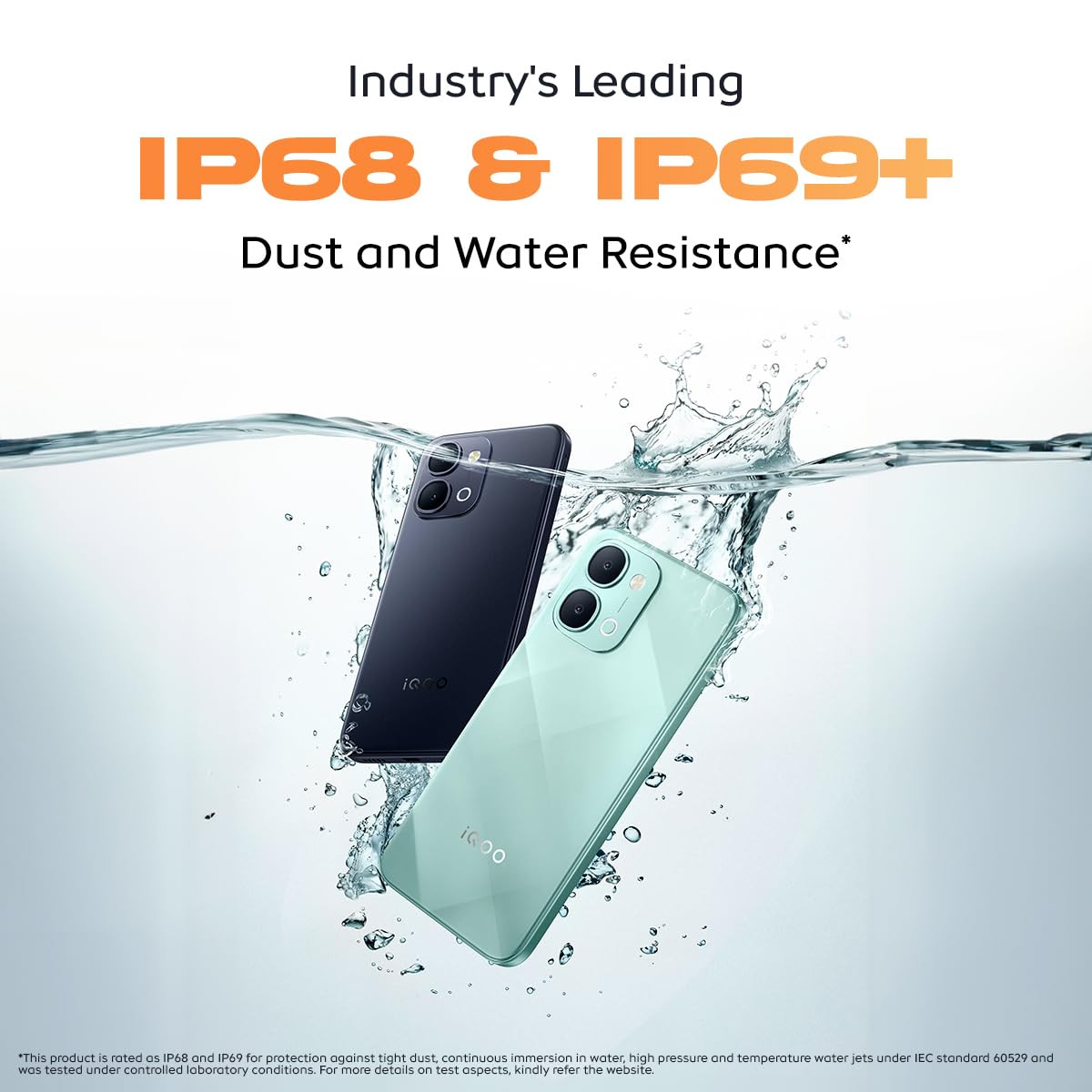 iQOO Z11x 5G Prismatic Green 6GB RAM 128 GB Storage Dimensity 7400-Turbo Processor 7200 mAh Battery 4K Video Recording Front Back IP68 IP69 Powered by OriginOS 6