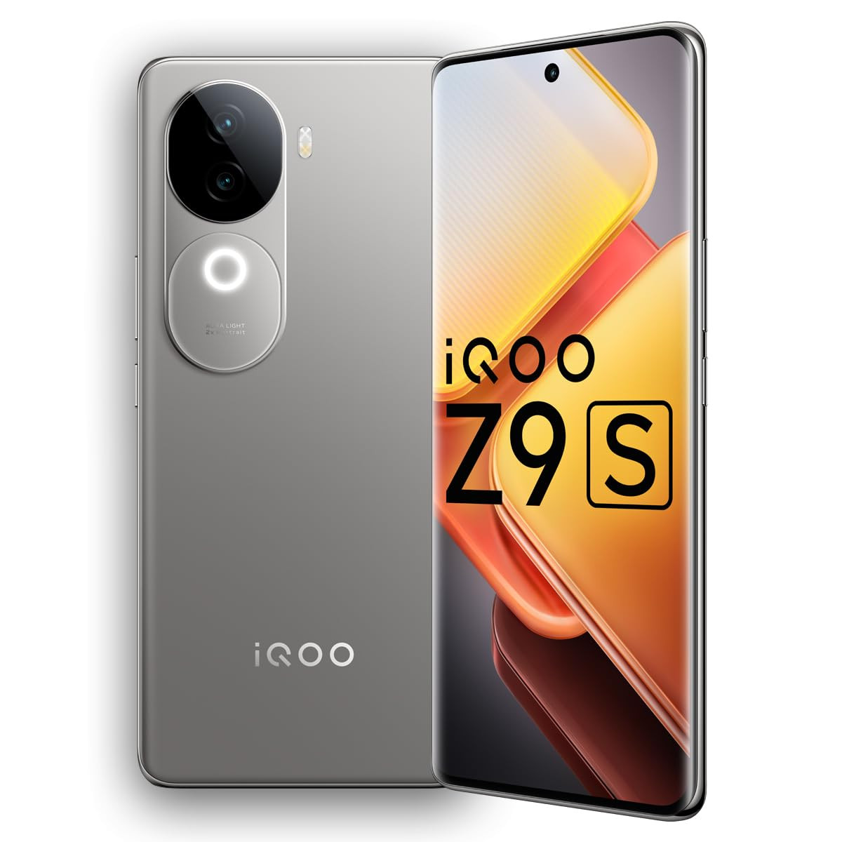 iQOO Z9s 5G Titanium Matte 8GB RAM 128GB Storage 120 Hz 3D Curved AMOLED Display 5500 mAh Ultra-Thin Battery Dimesity 7300 5G Processor Sony IMX882 OIS Camera with Aura Light