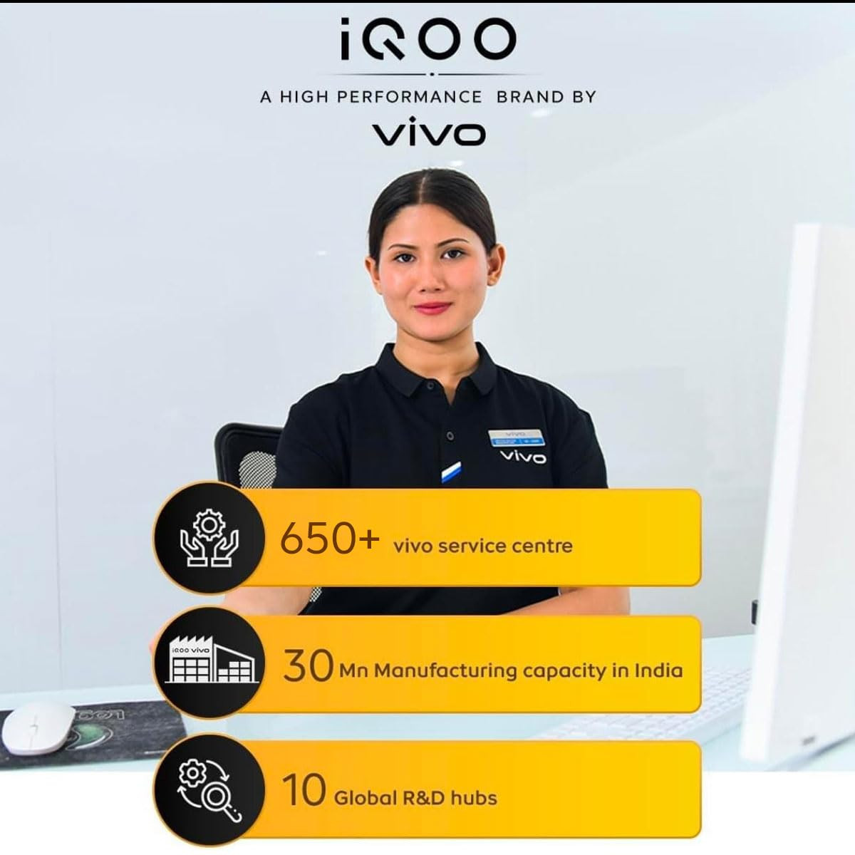 iQOO Z9s 5G Titanium Matte 8GB RAM 128GB Storage 120 Hz 3D Curved AMOLED Display 5500 mAh Ultra-Thin Battery Dimesity 7300 5G Processor Sony IMX882 OIS Camera with Aura Light