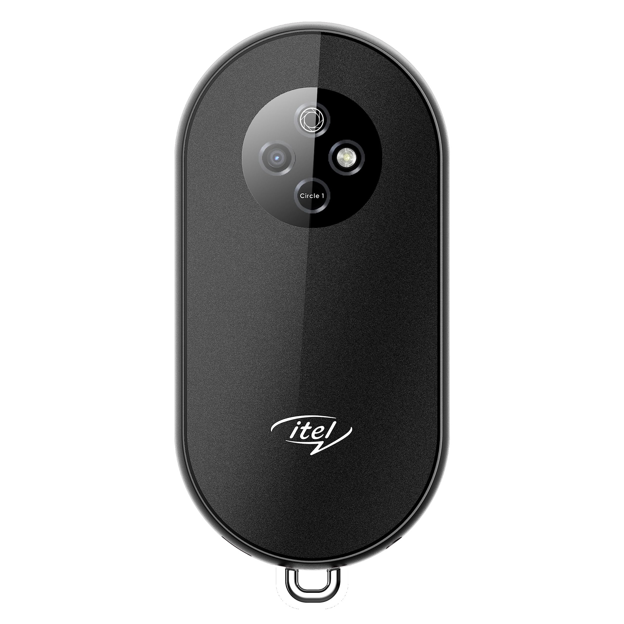 itel Circle 1 Unique Design with Round Screen Mobile Phone 500mAh Battery 132 Display BT Call Black