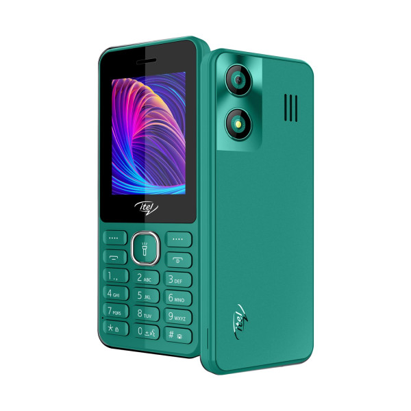 Image of itel it5262-2.4 inch Big Display with Premium Glass Like Back Design, 2000 mAh Battery, Auto Call Recording and Type C Charger_ Green
