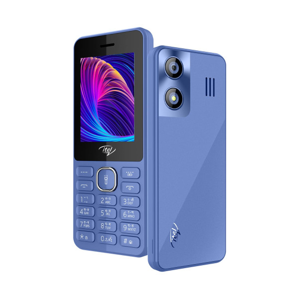 Image of itel it5262-2.4 inch Big Display with Premium Glass Like Back Design, 2000 mAh Battery, Auto Call Recording and Type C Charger_ Light Blue