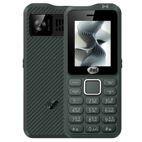 Image of Itel Kingsignal Keypad Mobile Phone | Stronger Signal |1500 mAh 33 Days Standby Super Battery | Type C Charger | KingVoice | Wireless FM with Recording | Auto Call Recording |Kevlar Texture|ArmyGreen