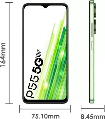 itel P55 5G 4GB RAM64GB ROM Upto 8GB RAM with Memory Fusion 50MP AI Dual Rear Camera 5000mAh Battery with 18W Type-C Fast Charging Dimensity 6080 Mint Green