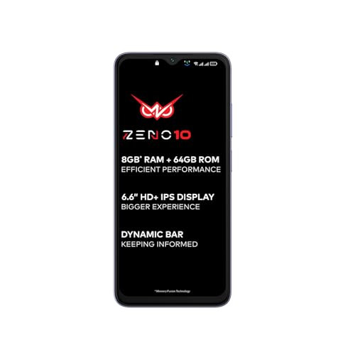 itel ZENO 1066 HD Display with Dynamic Bar 3GB RAM 64GB ROM Upto 8GB RAM with Memory FusionOctacore Processor8MP AI Dual Rear Cam5000 mAh Battery Opal Purple