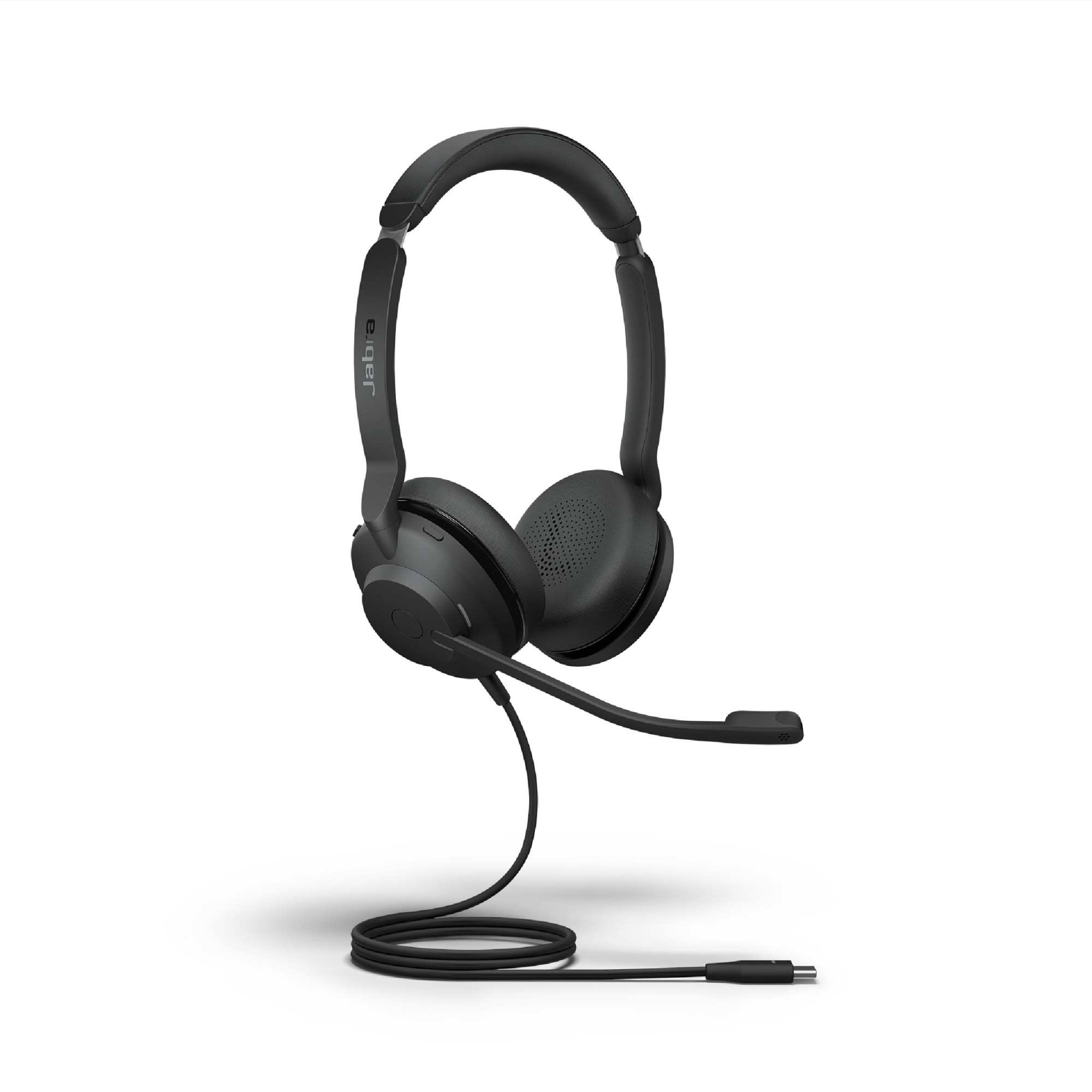 Jabra Evolve2 30 Se On Ear Wired Stereo Noise-Cancelling Headset-Features 2-Mic Call Technology Usb-C Cable-Works With All Leading Unified Communications Platforms Such As Zoom Google Meet-Black