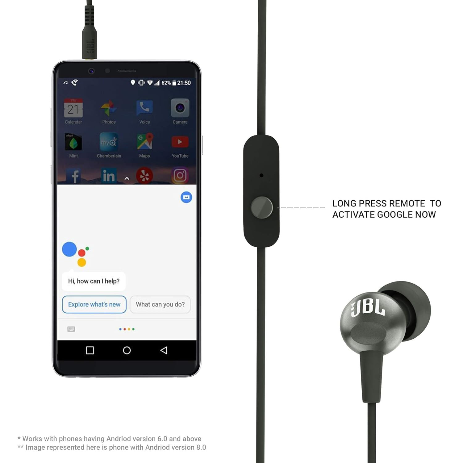 JBL C200SI Premium in Ear Wired Earphones with Mic Signature Sound One Button Multi-Function Remote Premium Metallic Finish Angled Earbuds for Comfort fit Gun Metal
