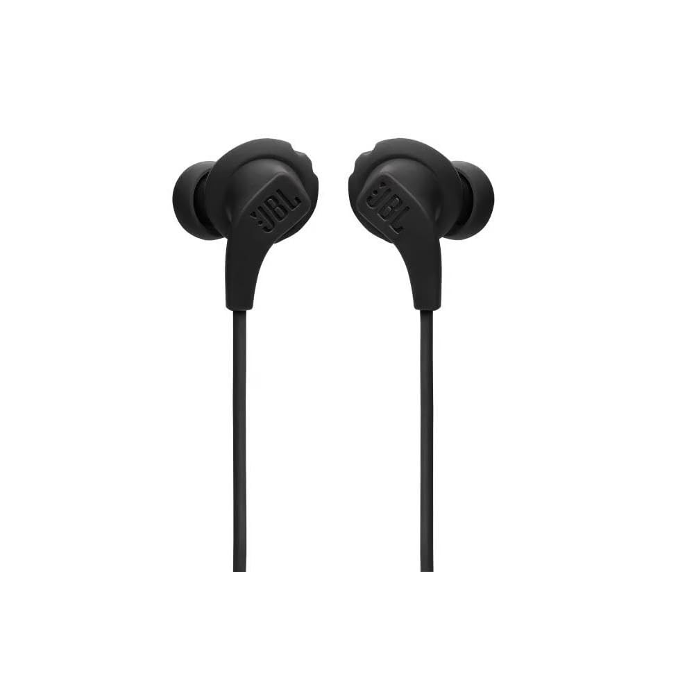 JBL Endurance Run 2 Sports in Ear Wired Earphones with Mic Pure Bass Sweatproof Flexsoft eartips Magnetic Earbuds Fliphook TwistLock Technology with Voice Assistant Support for Mobiles Black