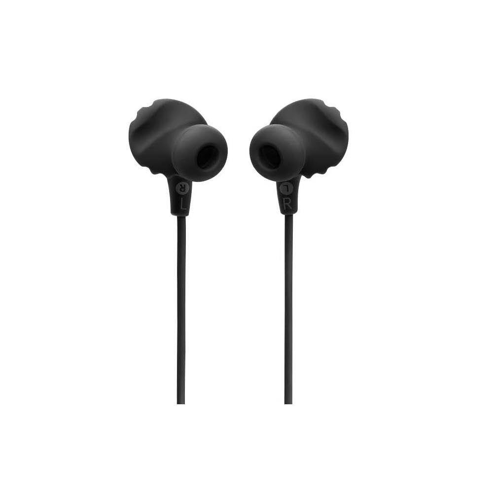 JBL Endurance Run 2 Sports in Ear Wired Earphones with Mic Pure Bass Sweatproof Flexsoft eartips Magnetic Earbuds Fliphook TwistLock Technology with Voice Assistant Support for Mobiles Black